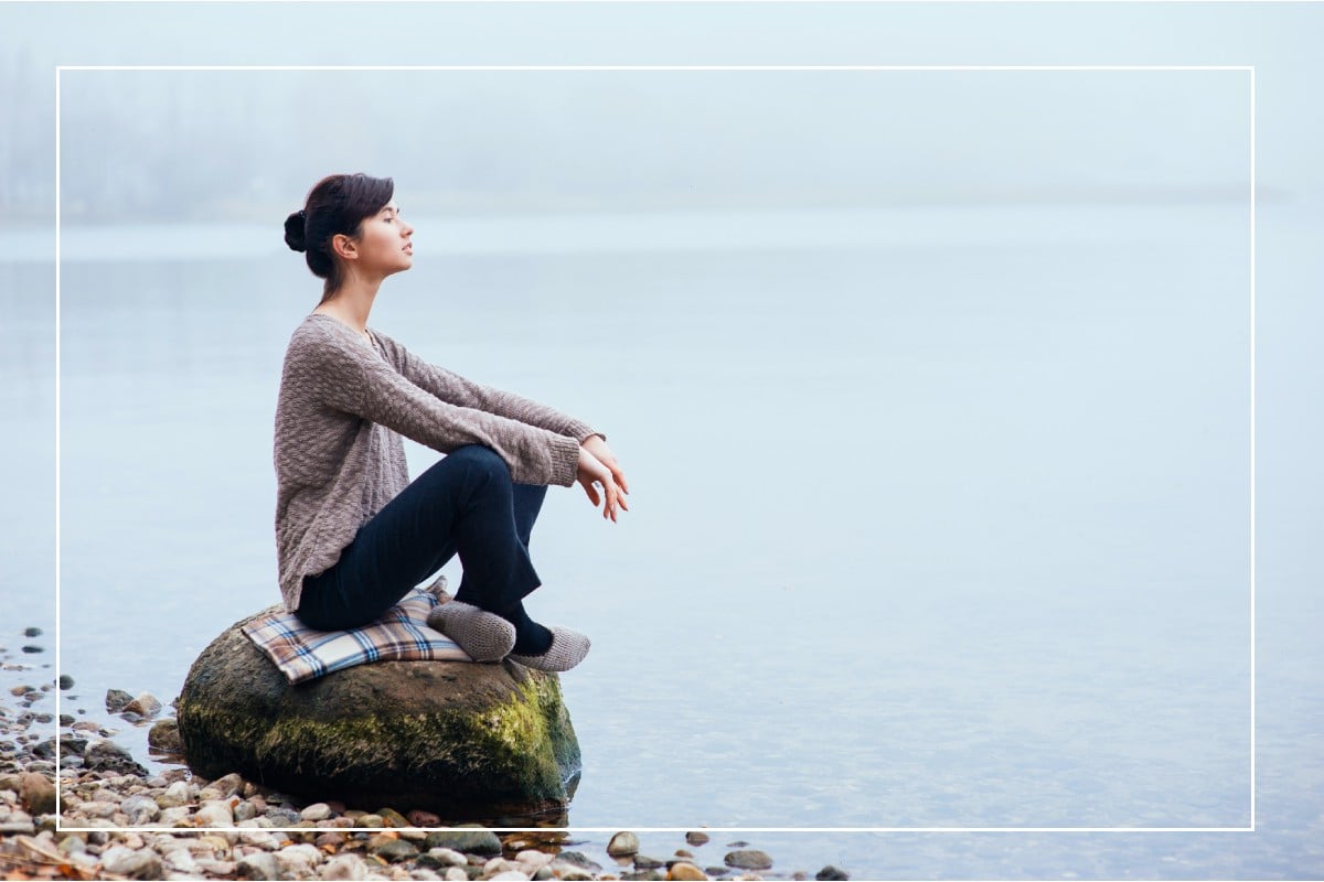 Young Woman Practicing mindfulness